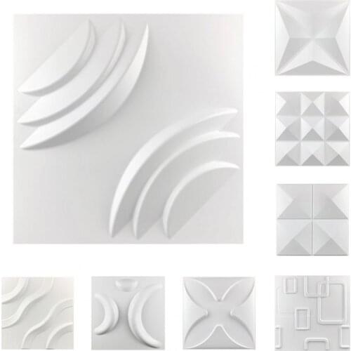 12Pcs PVC 3D Wall Panel Decorative Diamond Design Wall Decor Panel Matt Waterproof Fire Retardant Wall Decor Panel for Bedroom