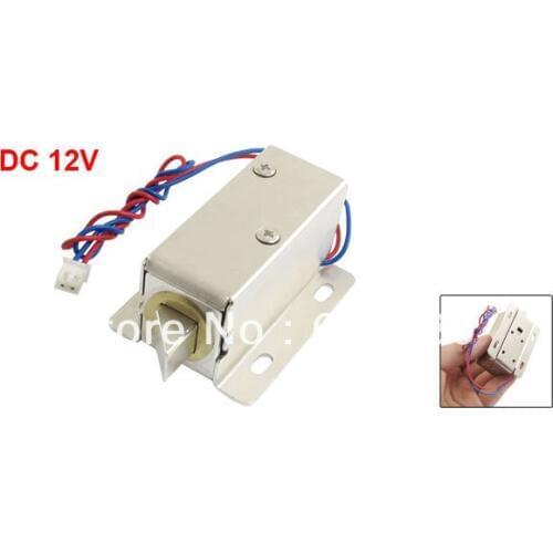 DC 12V 8W 10mm Stroke 50g Force Solenoid Door Lock Open Frame Solenoid Electromagnet 0837L