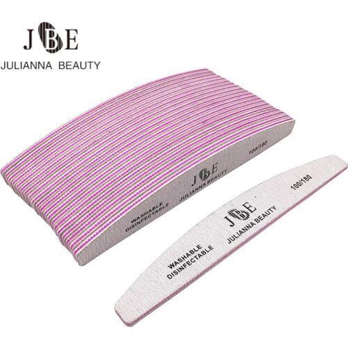 25Pcs/lot Nail File Sanding Buffer Block 100/180 Sandpaper Pedicure Manicure Buffing Polish Beauty Tools Professional Files