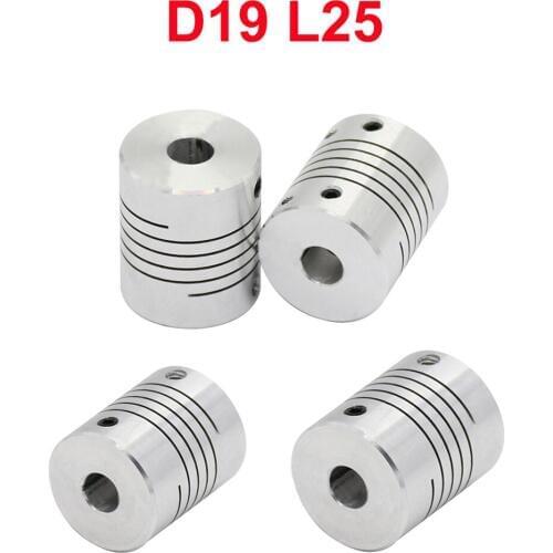 4PCS 28TYPES CNC Motor Jaw Shaft Coupler D19xL25mm Flexible Coupling Wholesale Dropshipping
