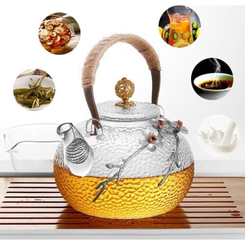 750/930ml Creative Boutique Japanese Thicken Heat Resistant Glass Tea Pot Home Flower Teapot Office Kettle Gift Collection
