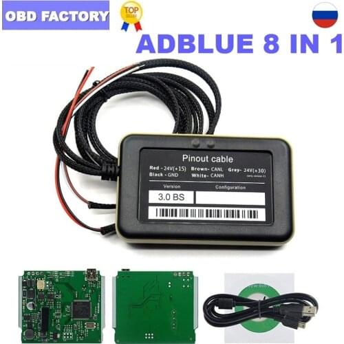 AdBlue Emulator V3.0 AdBlue 8IN1 With NOX Sensor Adblue Support Euro 4&6 Emulator Adblue Euro 6 Adblue 9in1
