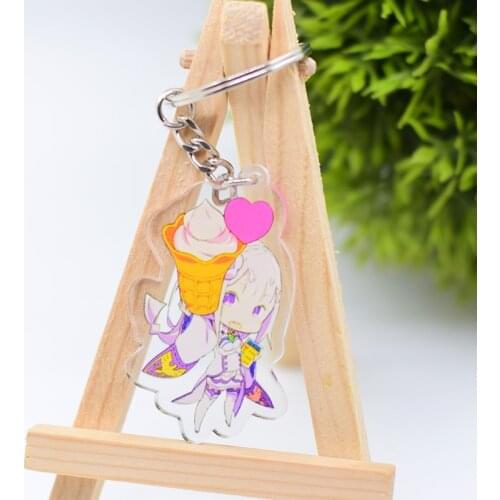 WL089 Re:zero Keychain Acrylic Cartoon Keyring Accessories