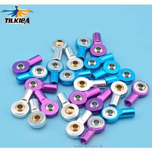 10PCS ALuminum M3 Rod End Ball End Wear Resisting Ball Joint link Rod End For Rc Car Scx10 D90 Airplane ,Truck, Buggy Crawler