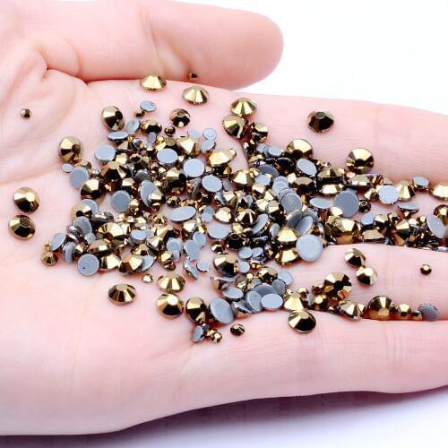 AURUM Color Hotfix Strass Rhinestones Flatback Glue Backing Iron On Glass Stones Appliques For Fabric Garments Supplies