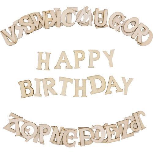 100pcs Mini Mixed Natural Wooden Letter English Alphabet 0-9 Number Wood Chips DIY Scrapbooking Crafts Birthday Party Home Decor