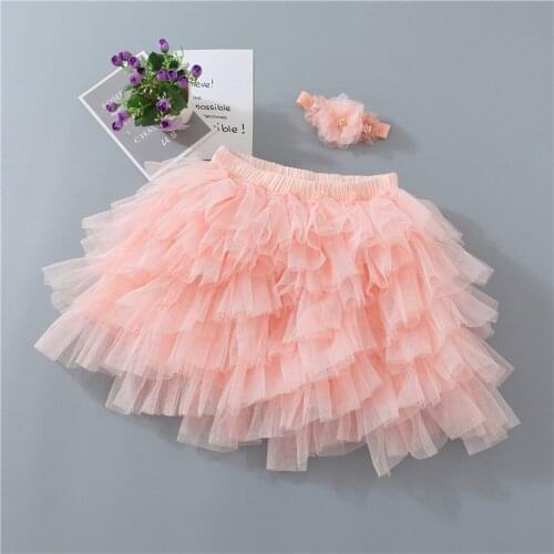 Girls glitter irregular tutu skirts kids fashion unicorn soft mesh skirt for 3-8 Years children holiday party performance