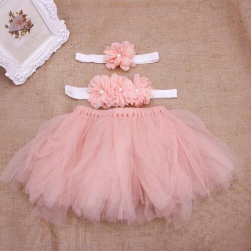 Baby Toddler Girl Flower Clothes+Hairband+Tutu Skirt Photo Prop Costume Outfits