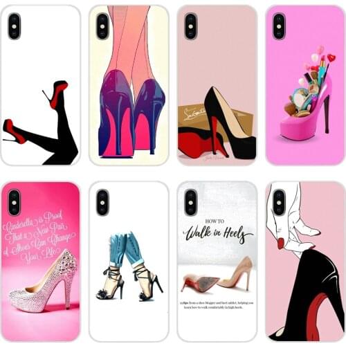 For Samsung Galaxy A3 A5 A7 A9 A8 Star A6 Plus 2018 2015 2016 2017 red high heel shoes Cute Accessories Phone Cases Covers