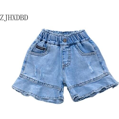 2020 Girls' Denim Shorts Summer Baby Girl Shorts Kids Girl Short Jeans Pants Baby Girls Toddler Trousers Cotton Children Clothes