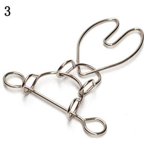 Hot Funny Classic IQ Test 1pces Magic Metal Wire Silver Puzzle for Adults and Children Ring Puzzle Brain Teaser Game