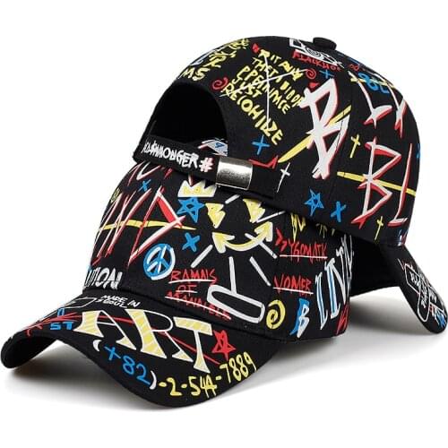 2019 new fashion outdoor baseball cap hip hop printing golf hat sports leisure fashion sun hat adjustable cotton dad hats
