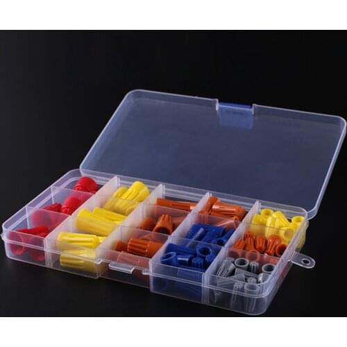 102pcs/Box Wiring crimping cap P1-P6 screw connector rotating terminal spring type closed terminal only wire connector 0.1-2.5m