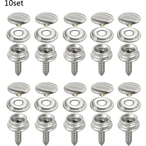 Stainless Steel Tapping Snap Fastener Kit Tent Marine Yacht Boat Canvas Cover Tools Sockets Buttons Car Canopy Accessories