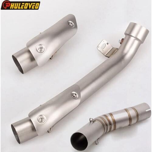 ID:45mm GSXR1000 2006 Motorcycle Link Pipe Stainless Steel Motorbike Exhaust Muffler Pipe Connector Pipe for GSXR 1000 2006