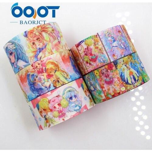 OOOT BAORJCT 184095 25 mm 10 yards Cartoon Ribbons Thermal transfer Printed grosgrain Wedding Accessories DIY handmade material