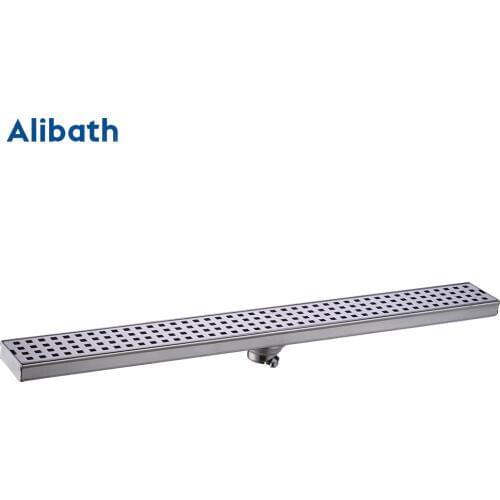 New 304 Stainless Steel Bathroom Floor Drain Linear Long Shower Grate Bathroom Channel Tile Drains Ground Drainer