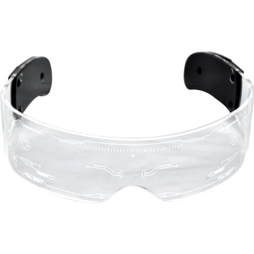 Fullcolor Glowing LED Glasses Halloween Nightclub Glow Party Props 7 Colors Luminous Glasses Rave Costume Light Up Eyeglasses