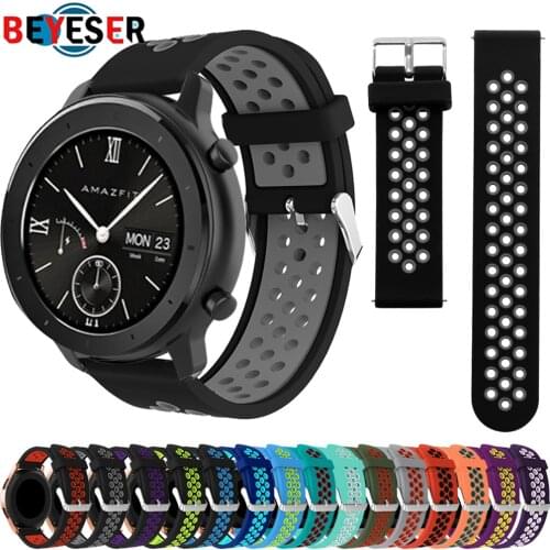 Watch Band For Amazfit GTR 47mm 42mm Smart Watch Bracelet Wrist Strap For Xiaomi Huami Amazfit Pace/Stratos/2/3/GTR 2/GTR 2e/Bip