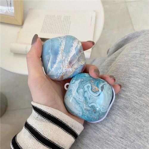 Luxury Marble Hard Plastic Protection Headset Cases For Samsung Buds Live Buds Pro Shockproof Headphone Cover Earphone Funda