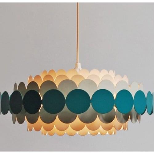 Nordic postmodern childrens room chandelier simple and creative metal living room bedroom study lighting color Chandelier