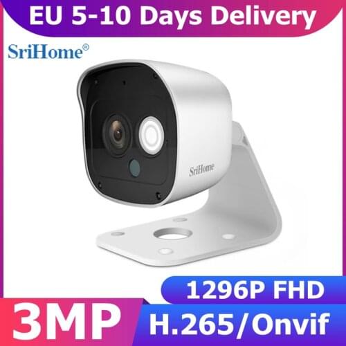 SriHome SH029 3MP 1296P WiFi Camera HD Home Security Video IP Camera CCTV Surveillance Cameras Kids Baby Monitor Support SD Card