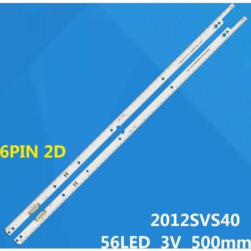 2pcs LED strip 56leds 2012SVS40 7032NNB RIGHT56/LEFT56 2D REV1.1 For Samsung 40'' TV UE40S5500 UA40ES6100J UE40ES5500K