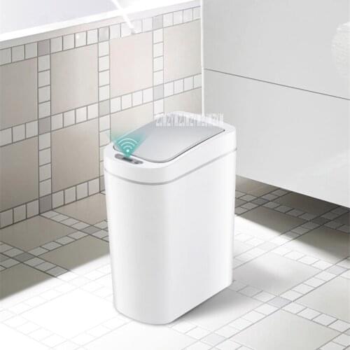 DZT-7-2S Intelligent Induction Trash Can Electronic Automatic Sensing Plastic Bathroom Trash Can Household Kitchen Trash Can 7L