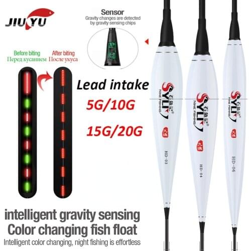 JiuYu Smart Fishing Float 5G-20G High buoyancy Led Night Luminous Floats Automatically Remind 2020 New Fishing Tackle Winter