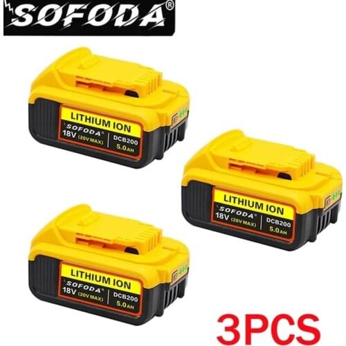 18V 5.0Ah MAX XR Battery Power Tool Replacement for DeWalt DCB184 DCB181 DCB182 DCB200 20V 5A 18Volt 18V Battery with Charger