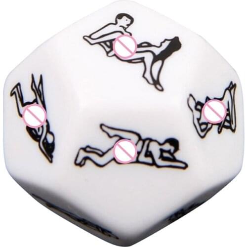 12 Sided Erotic Adult Sex Dice Couples Flirting Toys Love Postures Guide Romance Luminous Love Erotic Kama Sutra Crap Party Gift