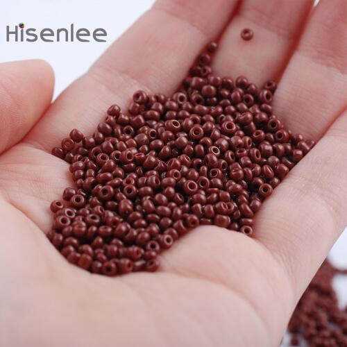 2mm Coffee Colors Mini Glass Bracelet Handmade Beads 50g/pack Art Making Jewelry Decorative Application Gems