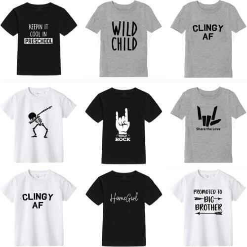 2019 Summer T-Shirt For Girls Brand Childrens T-Shirts Girl Tops 100% Cotton Baby Boys T Shirt Kids Toddler Clothes 1-10 Years