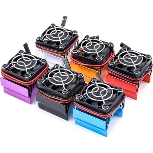 540 3650 3660 3670 Motor Heat Sink Cover w/ Cooling Fan Heatsink RC Parts Brushless Aluminum Electric 1/10 For HSP Himoto Redcat