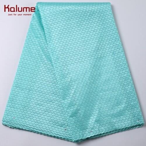 Kalume African Cotton Lace Fabric 2021 High Quality Lace Material In Switzerland Embroidery Swiss Voile Lace Fabric For Sew 2199