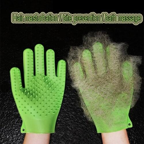 Pet Accessories Silicone Cat Gloves Pet Hair Gloves Comb Hair Removal Palm Brush Dog Cleaning Bath Massage Pet Products