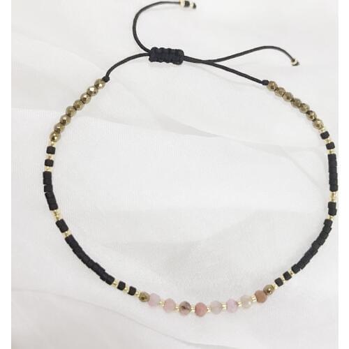 Natural Stone Simple Bracelet Handmade Woven Fashion Crystal Thin Jewelry Boho Love Gift Ethnic Pulseras Miyuki Beads Bracelet