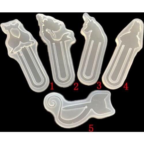 DIY Cat Shape Bookmark Mould Epoxy Resin Casting Silicone Molds Art Craft Tools