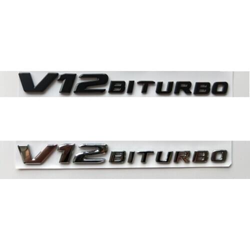 For Mercedes Benz V12BITURBO Emblem S63L S65L S63L S65L CL63 CL65 G65 GL65 GL63 AMG V12 BITURBO Emblems Badges Sticker
