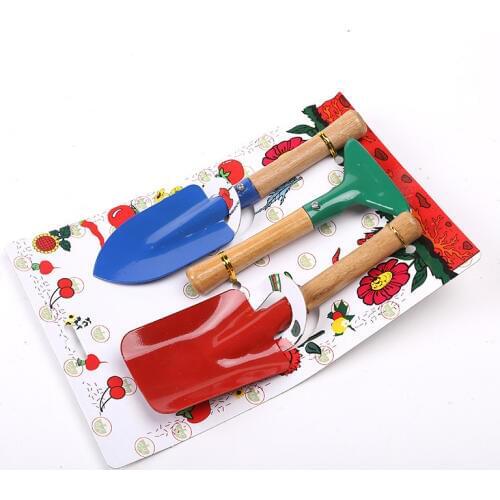 Garden Tool Toys 3pcs/Set Spade Shovel Rake Boys Toys Planting Tools Kids Sand Beach Toys Pretend Playset Outdoor Gardening Toy