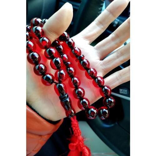 Islamic Resin Amber Color Prayer Beads Muslim Tasbih Misbaha Tasbeeh Sibha Masbaha Tespih Car/Home/Office Hanging Subha Ramadan