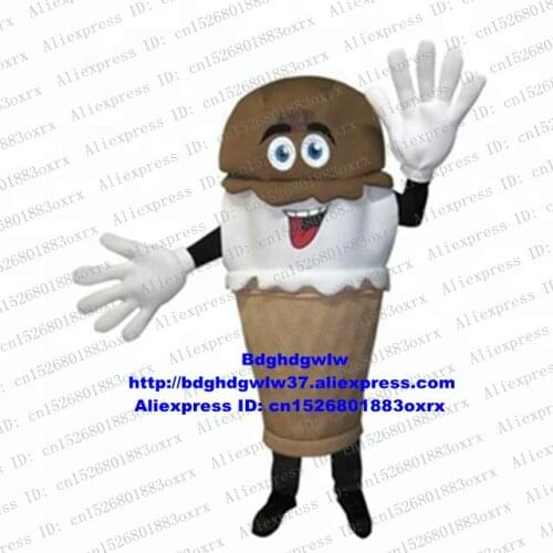 Brown White Ice Cream Cone Frozen Yogurt Yoghurt Yoghourt Mascot Costume Character Grand Bodog Casino Attract Popularity zx2715