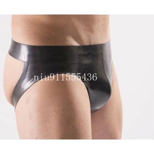 Handmade Latex Briefs Black Color Male Underwear Rubber Panties Mens Fetish Underwear