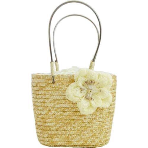 Summer Bohemian Straw Woven Womens Handbags Womens Flower Shoulder Bag Ladies Beach Bag Totes