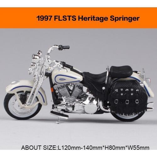 Maisto 1997 FLSTS HERITAGE SPRINGER 2001 SPRINGER SOFTAIL 1:18 scale Alloy Heavy motorcycle Toy For Gift Collection