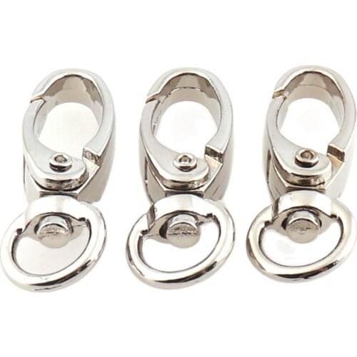 Metal Strap Buckles Gun Black Inner 9mm Swivel Trigger Clips Clasps Lobster Snap Hook for Bags Dog Collar DIY Keychain Sewing