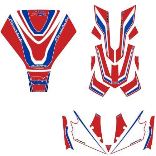 Motorcycle For CBR1000RR sp 2017 2018 2019 HRC Front Rear Fairing Engine Vehicle sticker 3D Edge Gel Protection Tank Paint pad