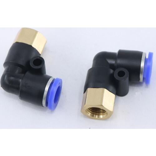 Blue Pneumatic Quick Coupling PLF Series Internal Elbow Coupling Pipe Air Push-In Coupling