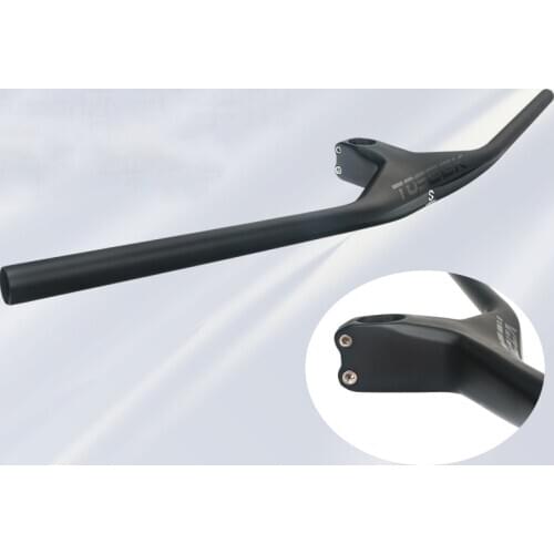 TOSEEK 17 degree full carbon bicycle handlebar integrated handlebar mtb matte light logo 600~800*70/80/90/100mm Bike parts