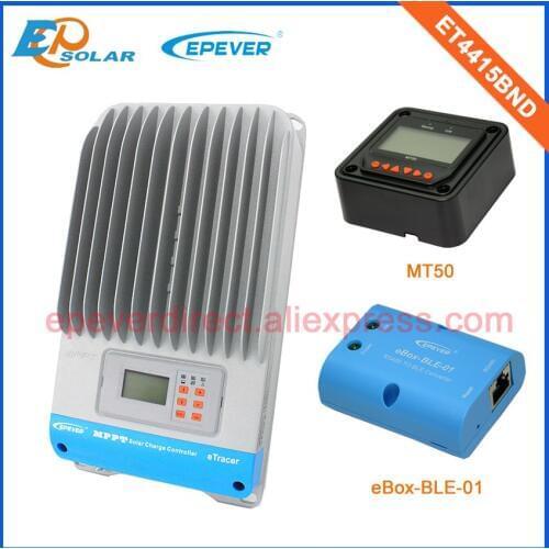 36V Battery Charging Solar portable Controller ET4415BND eTracer series high efficiency ble box and MT50 Meter 45A 45amps EPEVER